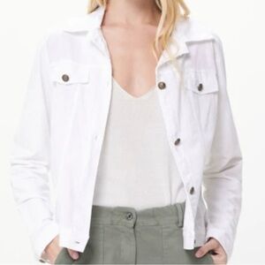 Charter Club Petite Large White Jean Jacket